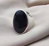 Black Onyx Ring: Handmade 925 Sterling Silver, Boho Gothic Style