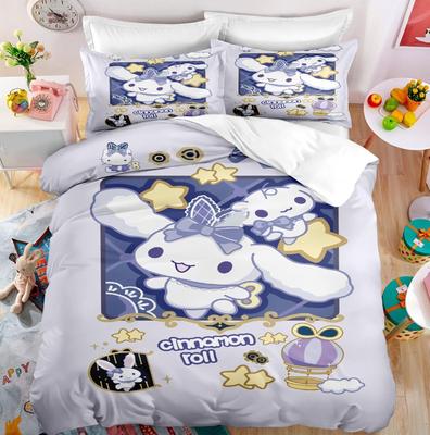 Ensemble Housse de Couette Cinnamoroll Couette Literie 3D Ensemble de Literie pour Enfants 3 Pièces 1 Housse de Couette Taille King