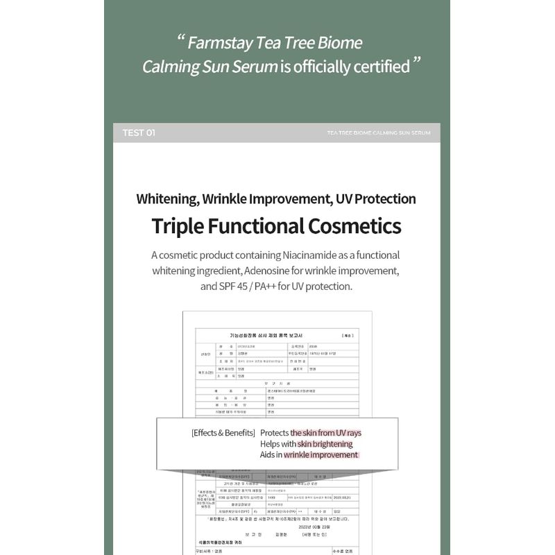 FARM STAY Tea Tree Biome Calming Sun Serum