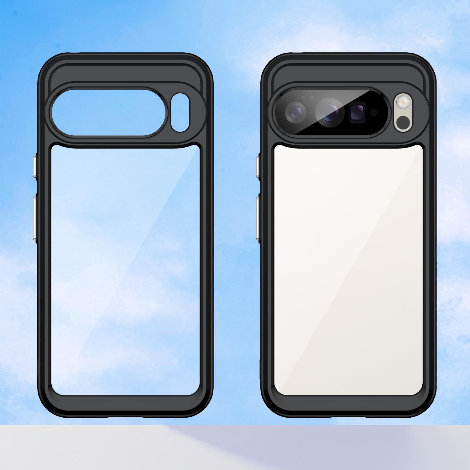 

For Google Pixel 10 Pro XL Case TPU+Acrylic Protective Clear Phone Cover Blue