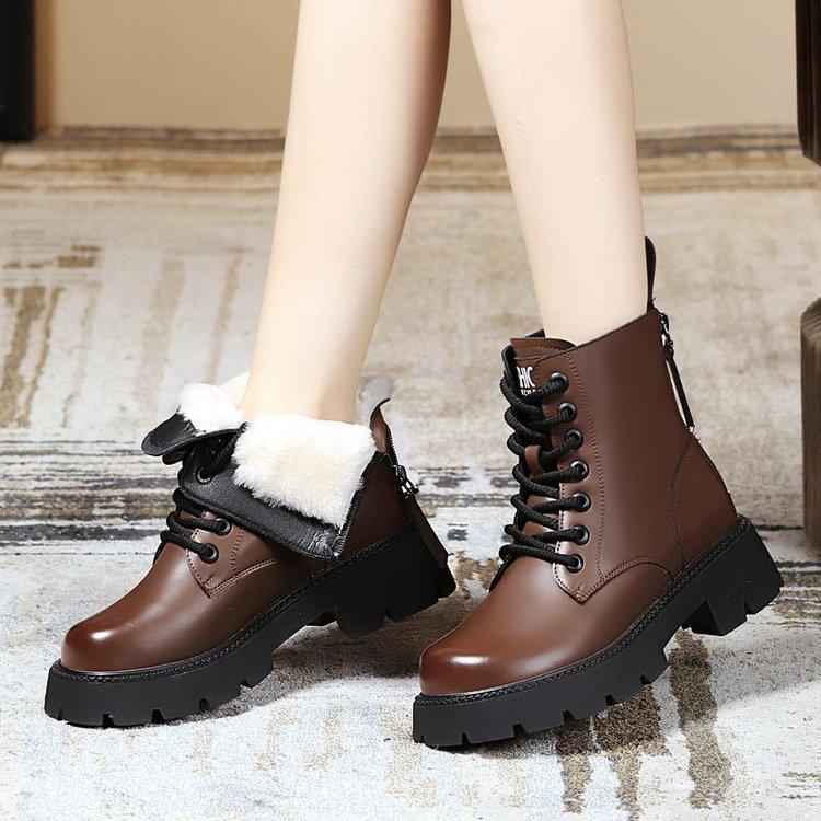 

Северо-восточные морозостойкие плюшевые зимние ботинки Мартин женские зимние плюшевые с толстой подошвой морозостойкие теплые хлопковые ботинки овчина хлопковые ботинки 40