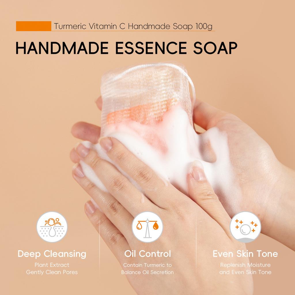 Curcuma VC Serum Oil Facial Soap 100g For Cleansing And Moisturizing Face And Body