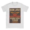 Bon Jovi "Forever Tour 2026" Vintage Heart & Dagger Wings Graphic T-Shirt | Classic Rock Music Concert Merch Tee