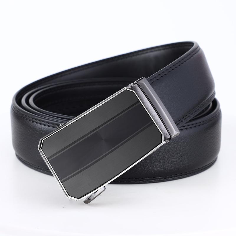 New Men'S Belt Trend Automatic Buckle Cowhide Belt Business Leisure Young And Middle-Aged Belt Belt Men