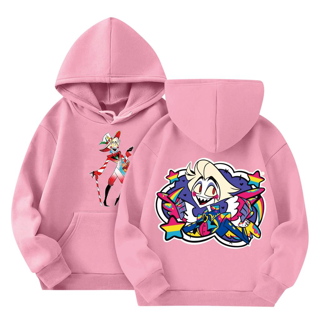 Child Fashion Lightweight Long Sleeve Pullover With Pockets Print Hoodie