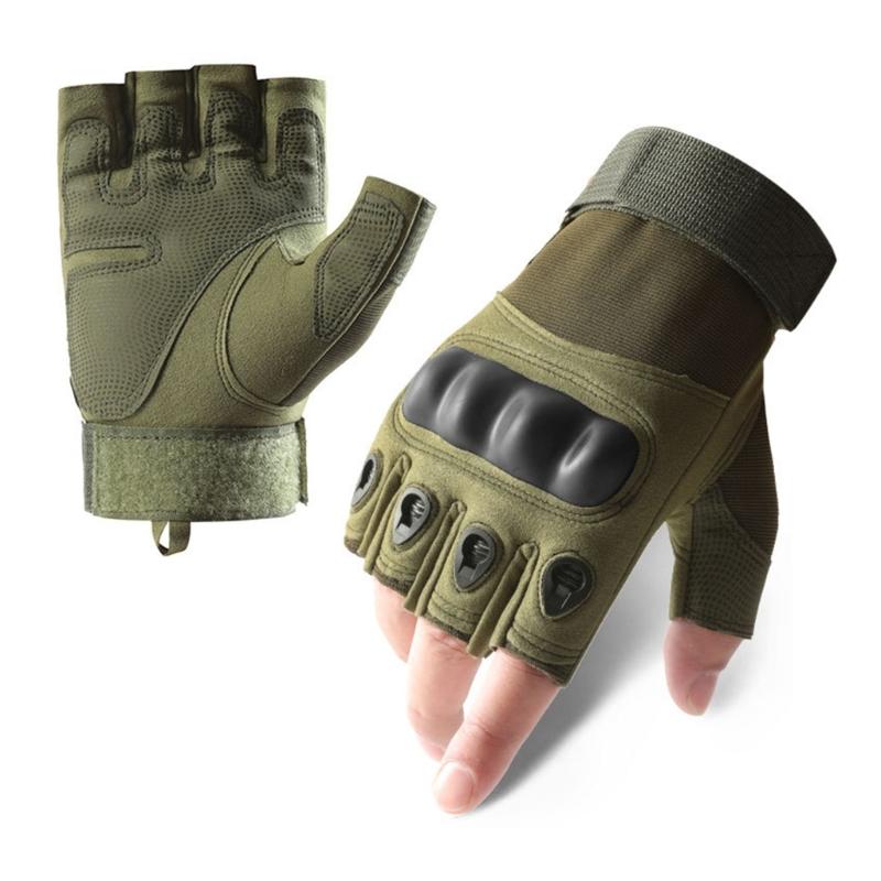 Nonslip Cycling Gloves Training Gloves Reinforced Finger Joint AntiVibration Padding Half Finger Gloves for Biking