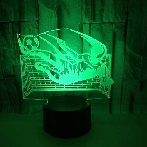 XM7922-Hmnzxy Nouveau Football 3D Veilleuse Colorée Tactile Télécommande Usb 3D Led Petite Lampe De Table Décorative