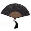 Moganshan Vintage New Chinese-Style Bamboo Leaf Fan, Summer Firefly Ancient Style Cotton Fan, Portable Folding Fan To Match Hanfu
