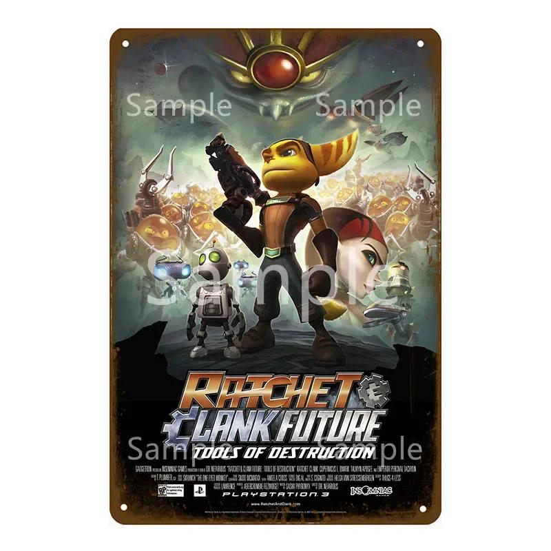 Anime Video Game Role Tin Sign Playroom Bedroom Wall Painting Plate Shabby Metal Signs Decor Vintage Art Decorative Wall Plaques