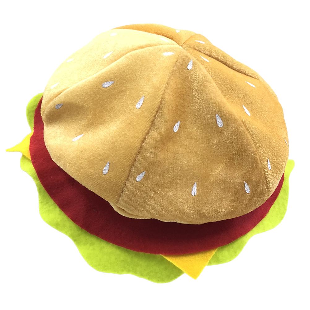 Halloween Hamburger Fancy Hat Cheeseburger Shaped Fast Food Hat Carnival Christmas Party Dress Up