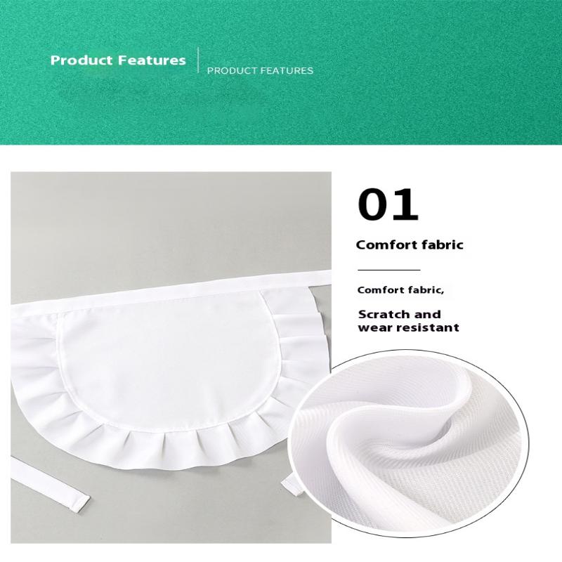1Pcs Waitress Maid Cosplay Waist Apron Half Apron Costume Cooking Aprons For Kitchen