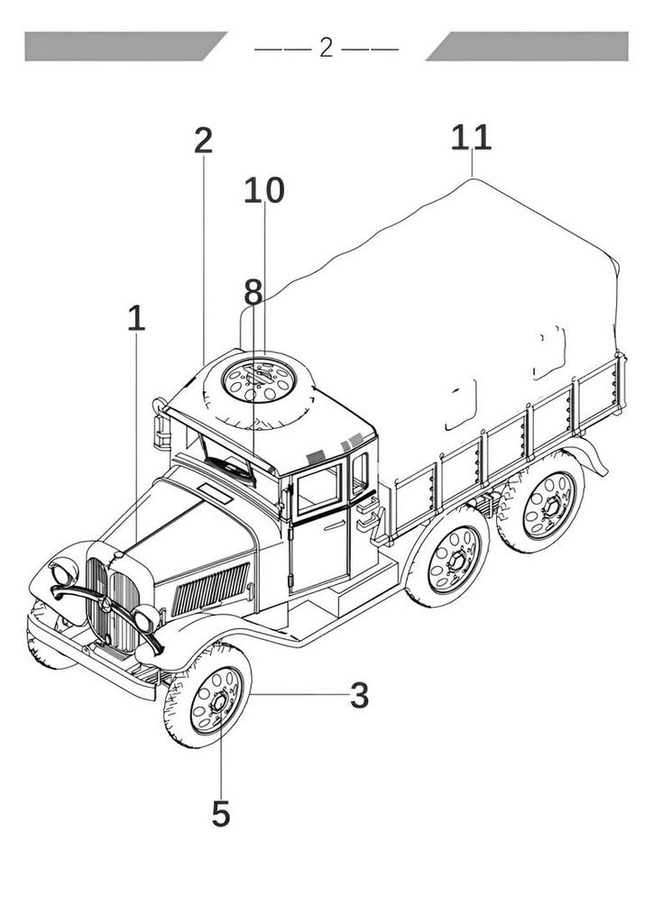 Vast Model 1/72 Japanese Type 94 Six-Wheel Motor Freight Car with Box-Type Driver's Cab and Cargo Canopy Resin Kit VAS72004