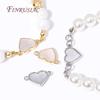 High Quality DIY Jewelry Making Accessories For Women Fashion 18K Gold Plated Inlay Natural Shell Heart Connect Charms Pendants
