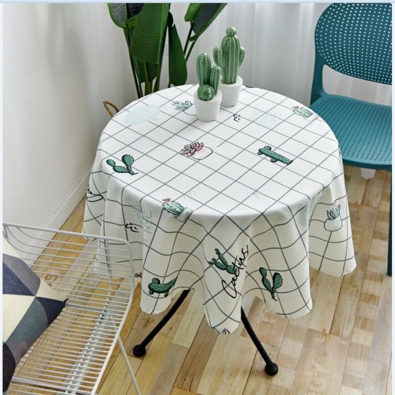 Proud Rose Waterproof Tablecloth Printed Round Table Cover Tea Table Cloth for Wedding Party Home Dining Table Decor Wash-free