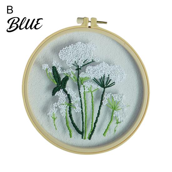 Sewing Tool 1 Embroidery Flax Adorable Wide Stitch Kit Set Starter Application Cotton Floral Plant