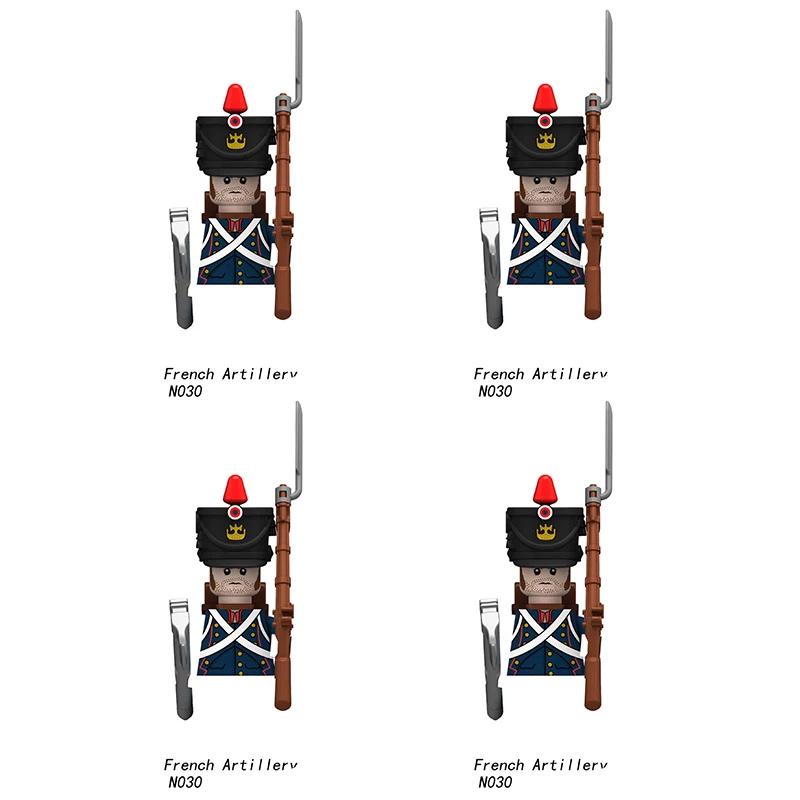 Napoleonische Kriege Militärsoldaten Bausteine WW2 Britisch Frankreich Füsiliere Gewehre Russisch Preußen Fußgarde Steine Kinderspielzeug