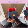 Hello Kitty Denim Butterfly Knot Bag Kleine Umhängetasche für lässigen Streetstyle Damenmode