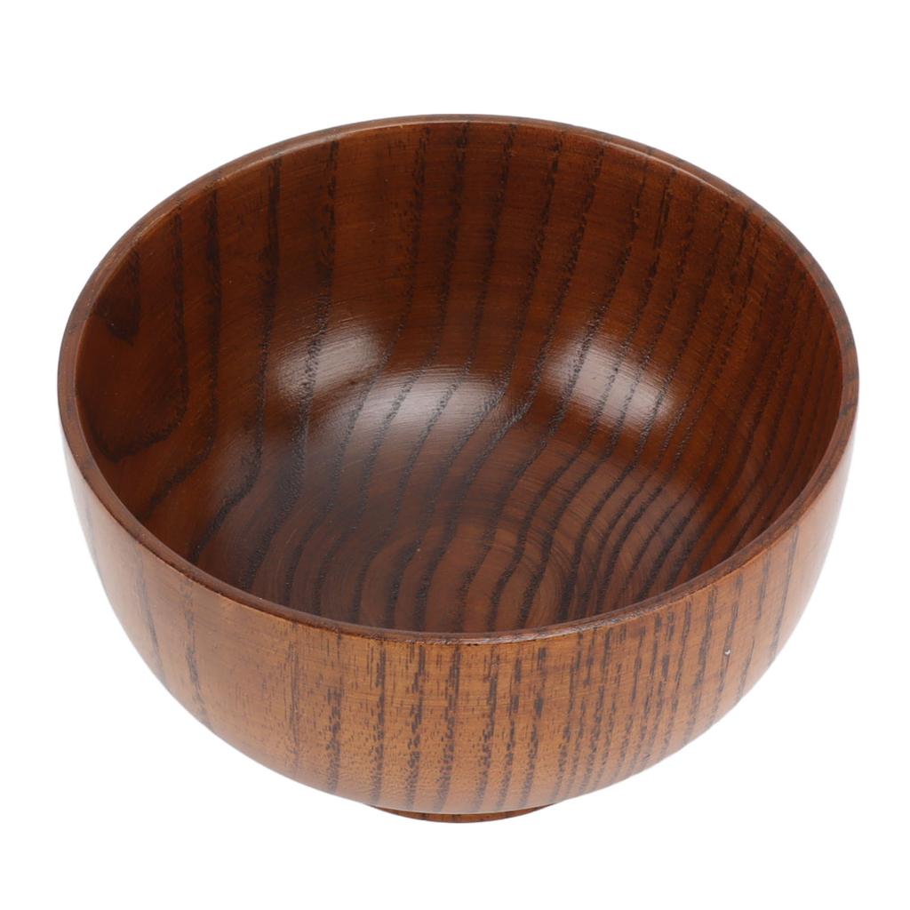 Handmade Wood Bowl Japanese Style Wooden Bowl Serving Tableware for Noodles Rice Soup Dip Salad