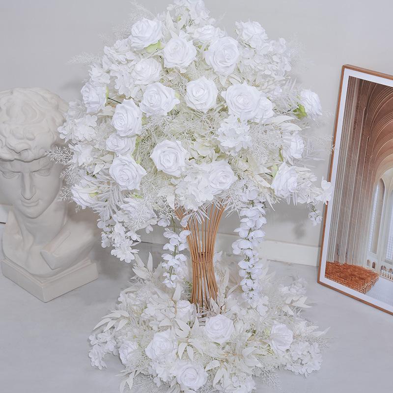 40-80CM Hot Selling Floral Flower Balls Misty Hydrangea Rose Blend Eye Catching for Table Settings and Iron Frame Vase Decor