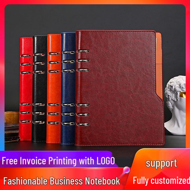 A5 Hollow-Out Loose-Leaf PU Notebook with Custom Logo Option