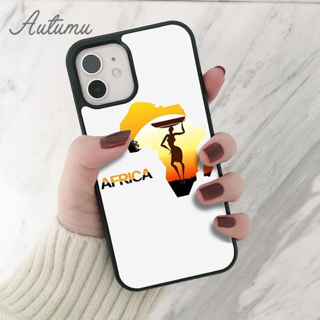 AFRICA MAP Phone Case for iPhone 11 12 13 14 Pro Max Mini X XR XS SE 2020 5 5s 6 6S 7 8 Plus Samsung Galaxy S21 S22 Cover Shell