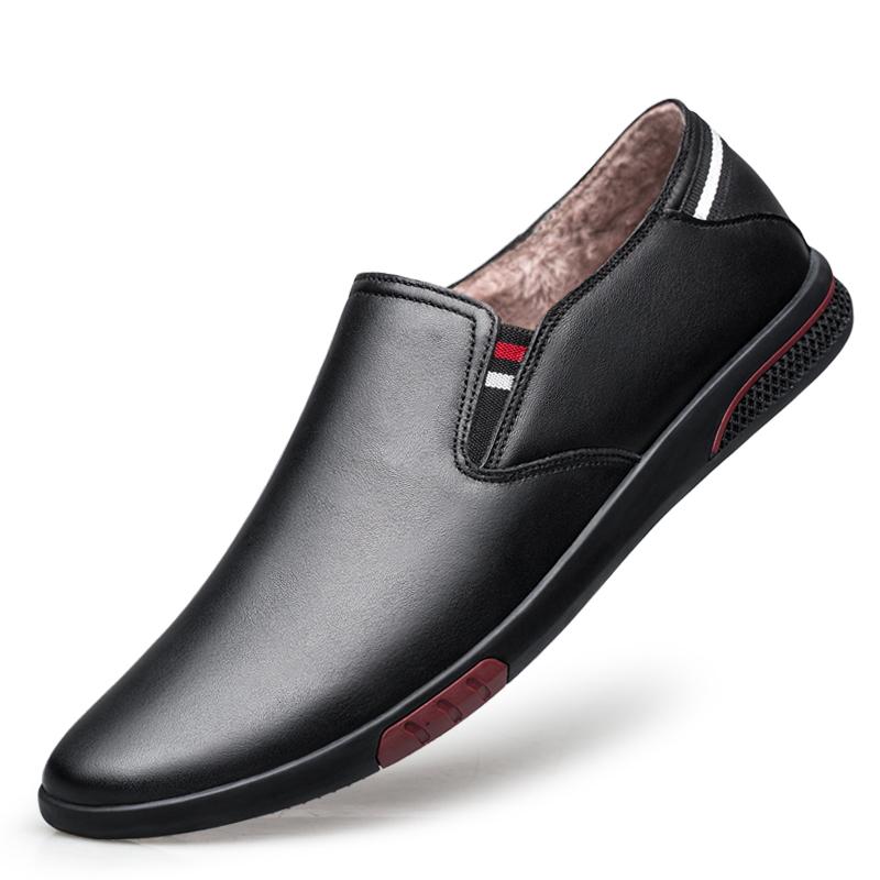Fashion Winter Men's Shoes Light Soft Leather Men Shoes Loafers Slip On Comfortable Moccasins Flats Casual Mens Dress Shoes Luxury Shoes
