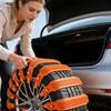 Snow Tire Straps 10 Pieces Adjustable Anti-Skid Car Grips Tire Straps for Snow for Auto Automotive Van Vehicle RV Truck SUV