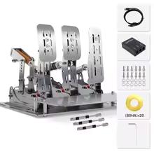 Pedály SIMJACK PRO, Závodní pedály pro simulátory, Závodní simulátor pro PC, Tlakový senzor, Snímač zatížení, HE Hydraulický pedál