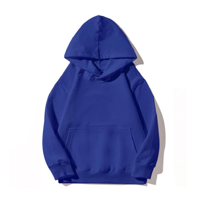 Kinder Kapuzenpullover Unifarben Rundhals - Sweatshirt aus gekämmter Baumwolle mit individuellem Logo