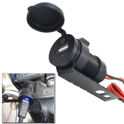 Motorcycle USB Charger Electric Vehicle Mobile Phone Charger Fast Charger Waterproof Port Power Adapter with Indicator Light Modification Parts