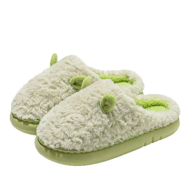 Household Slippers Home Winter Indoor Couple Cotton Slippers Warm Thick-soled Home Shoes