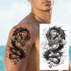 1 Sheet Realistic Fake Dragon Temporary Tattoos For Women Men Adults Arm Sleeve Waterproof Body Art Tattoo Sticker Disposable