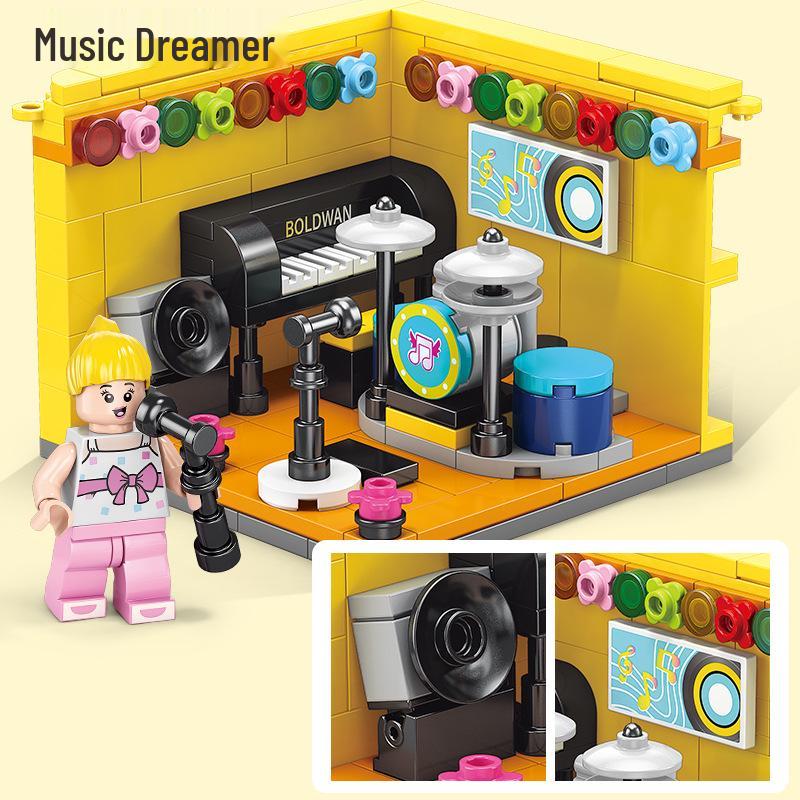 Lele Brothers Dream Home Street View Building Blocks - Educational Toy for Kids