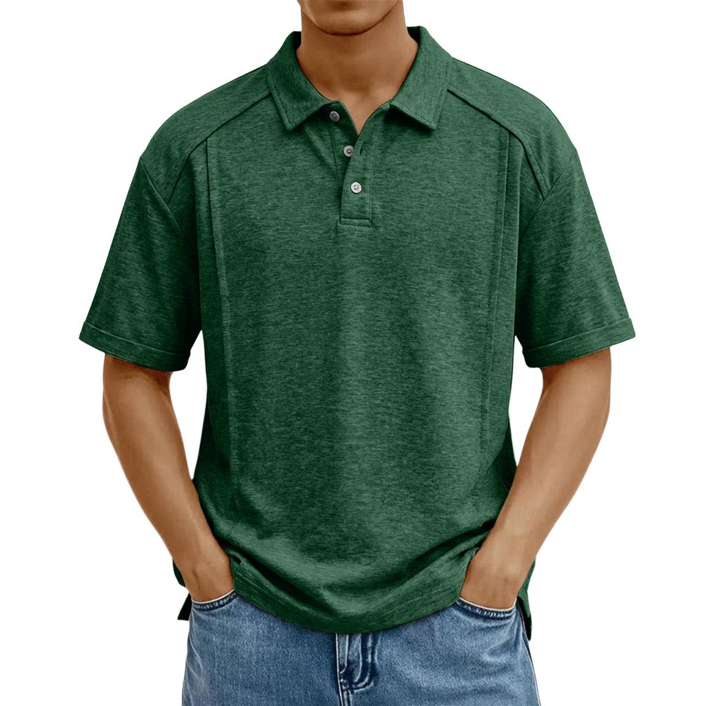 Men's Casual Collared Lightweight Breathable Short-Sleeve Shirt