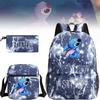 Adorable Stitch Print School Backpack Set Breathable Waterproof Oxford Fabric For Kids