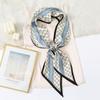 Women's Double-Sided Silk Scarf: Narrow Long French & Korean Style, Versatile Spring/Summer Accessory & Headband