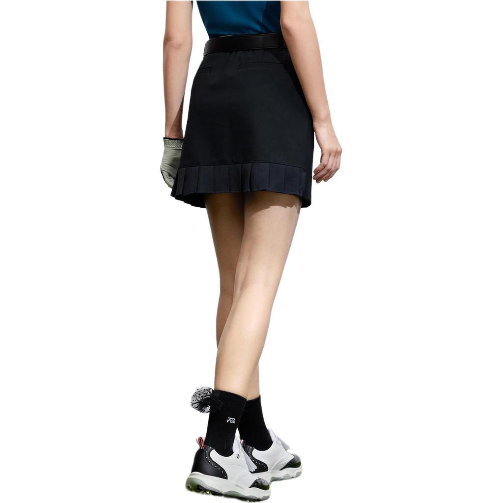Fila Golf Series Woven Solid Comfortable Casual Skirt Women skirts Black A11W415311F-BK
