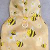 Pet Clothing Cartoon Bee Print Dog Hooded Raincoat Light Thin PVC Pet Waterproof Cloak with D-ring Puppy Rain Poncho Rainy Day