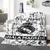 Real Madrid Club Customize Text Blanket Lightweight Customizable Blanket Ultra-Soft Perfect for Livingroom Living Room Seaside Office