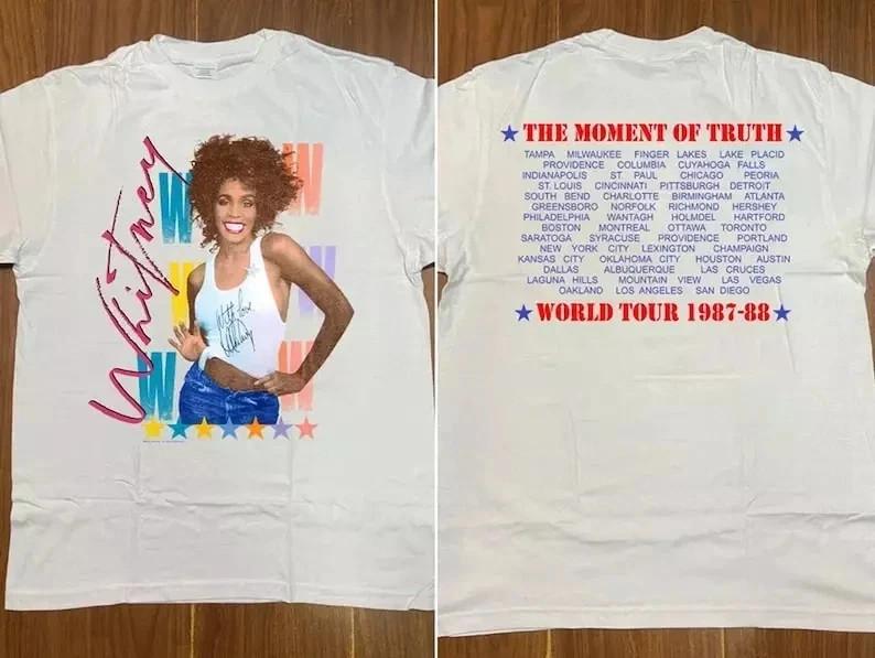 Vtg Whitney Houston The Moment Of Truth World Tour 1987-88 T-Shirt Whitney Hous XXXL