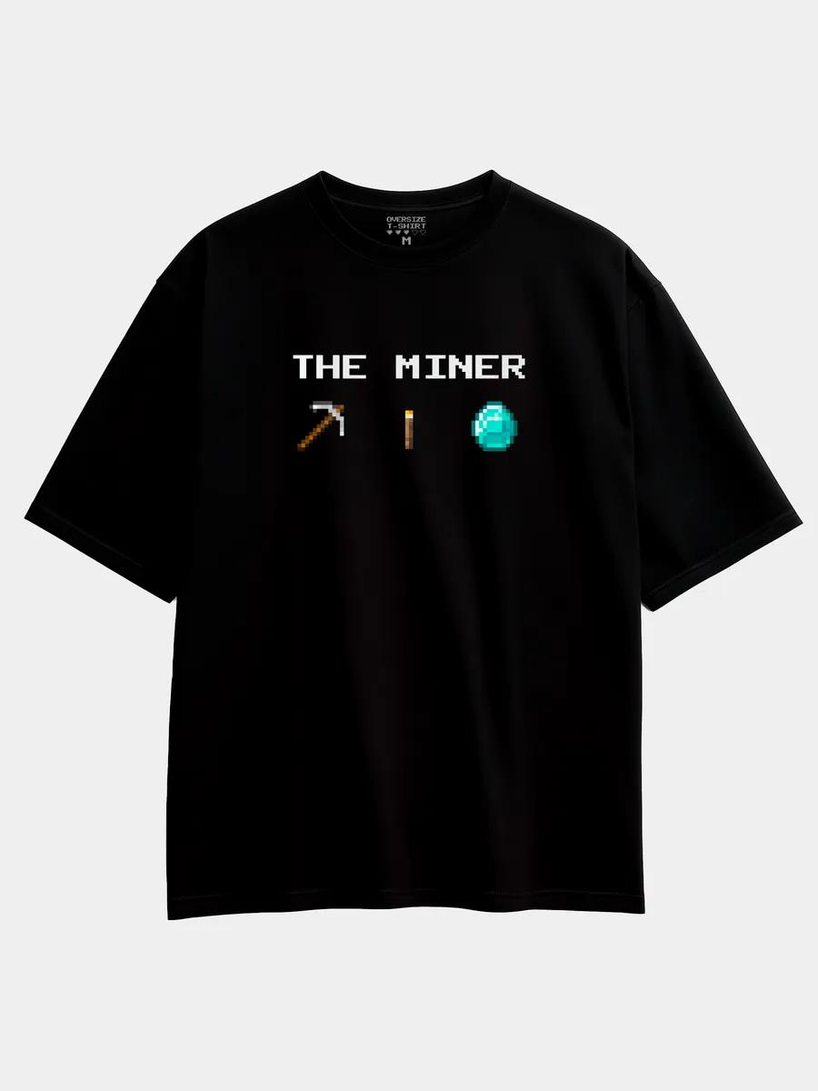 Oversized gothic print T-shirt M