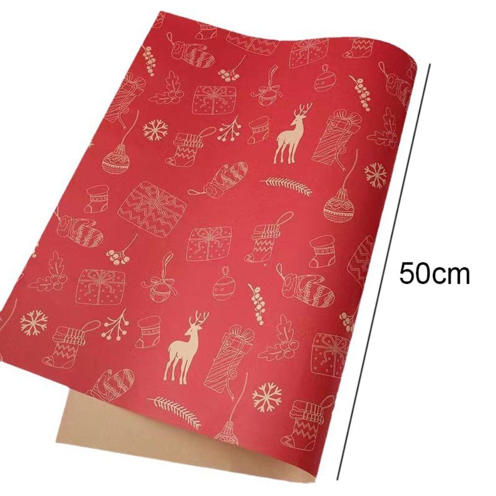 10 Pcs Multifunctional Christmas Gift Wrapping Paper Multi-purpose DIY Crafts Paper  New Year Party