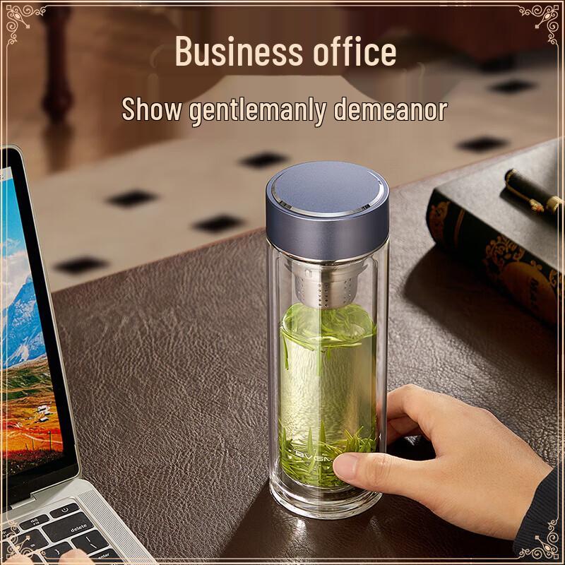 BVGMAV Double Wall Glass Tea Mug