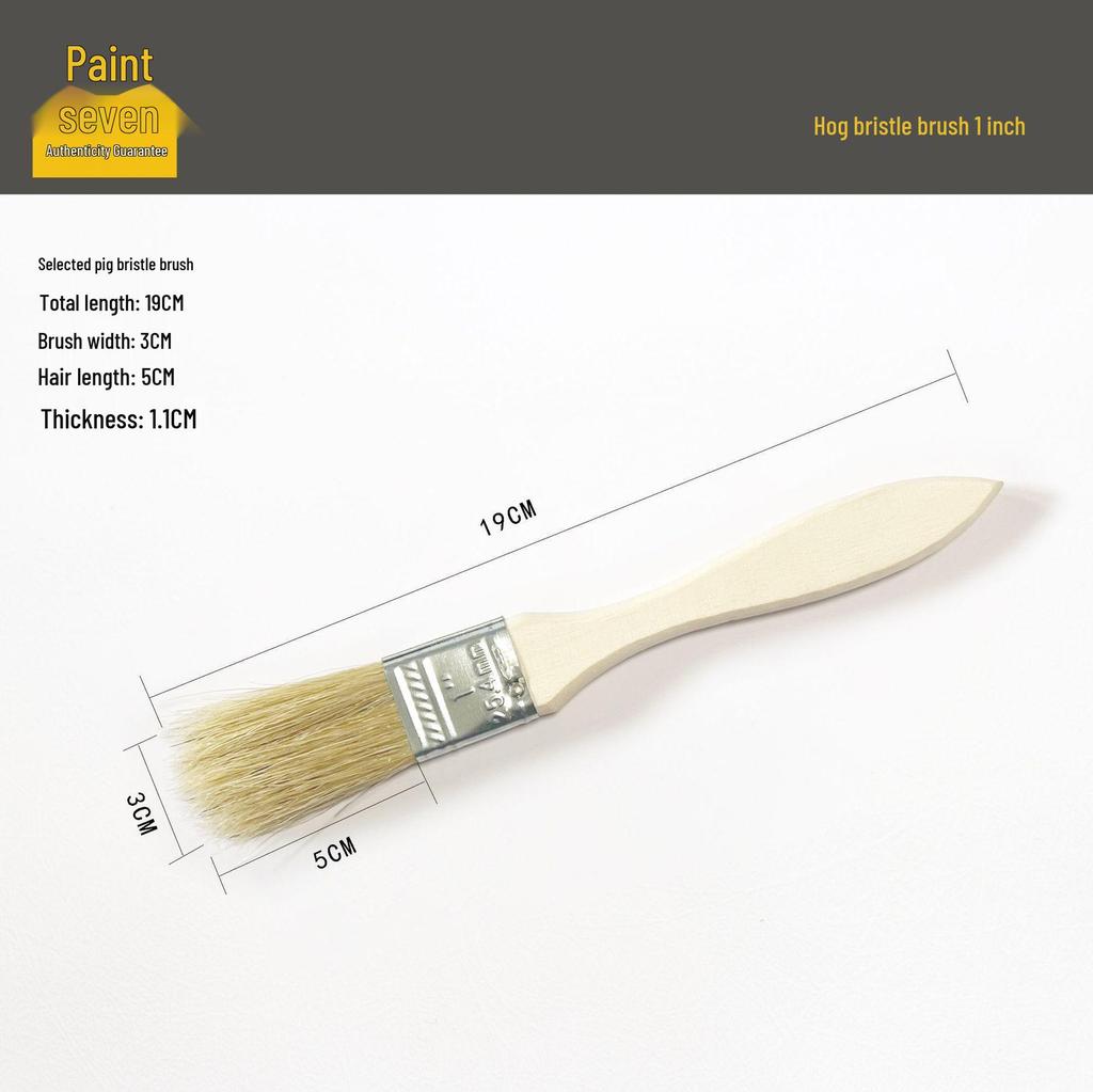 High-Grade Heat-Resistant Hog Bristle Brush with Long Wooden Handle for Industrial Cleaning