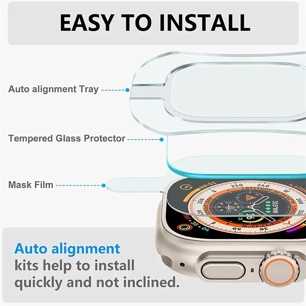 Tempered Glass For Apple Watch Ultra 2 49mm Anti-Scratch Screen Protector for iWatch Ultra Seconds installation Protective Film