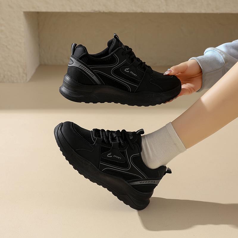 Fashion CRLAYDK Women's Sneakers Casual Leather Tennis Lightweight Chunky Fashion Shoes Walking Footwear Running Sports Trainers