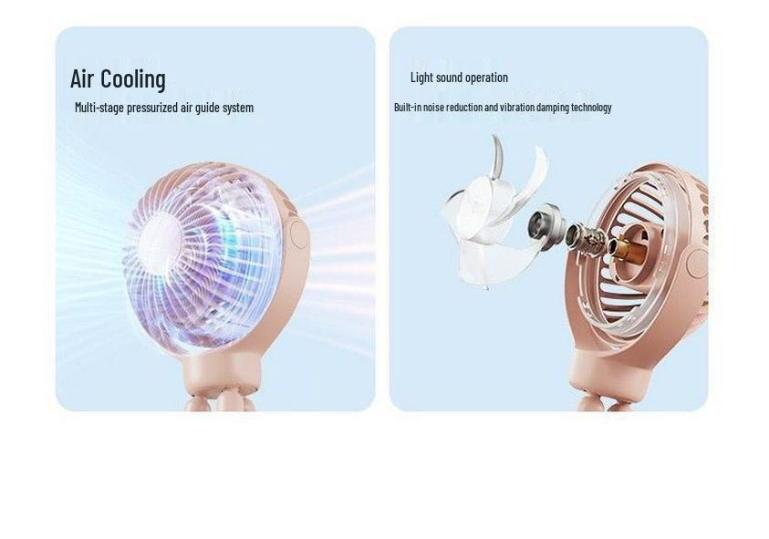 Rechargeable Octopus Mini Fan: Clip-on Stroller & Crib Safe Design