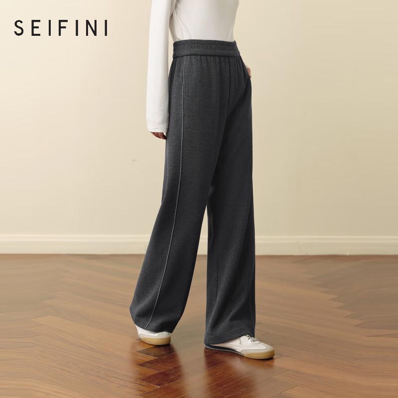 SEIFINI Relaxed Straight-Leg Knit Pants for Women