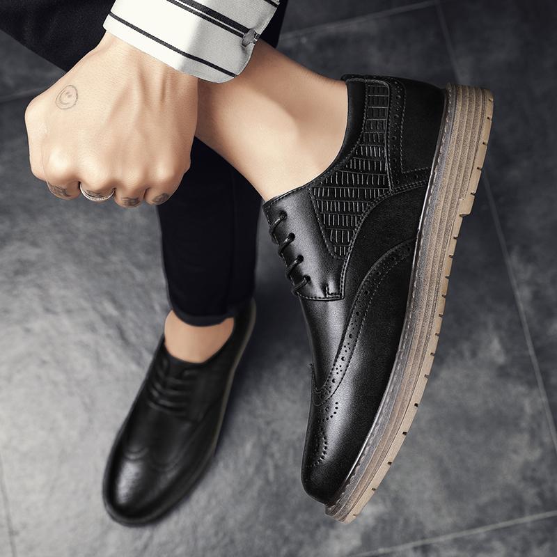 Eksklusive Luksus Business Lær Oxford Herresko Pustende Gummi Formell Kjole Herresko Kontor Bryllup Flats Fottøy