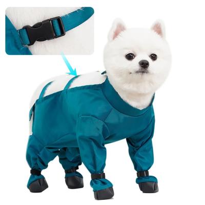 Pet Out Wrap Břišní taška Kombinézy s botami na 4 nohy Oblečení pro psy Odolné proti prachu Kalhoty Vodotěsné oblečení pro mazlíčky Pláštěnka pro štěně s botami
